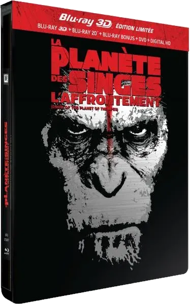 La Planète des singes : L'Affrontement, le steelbook